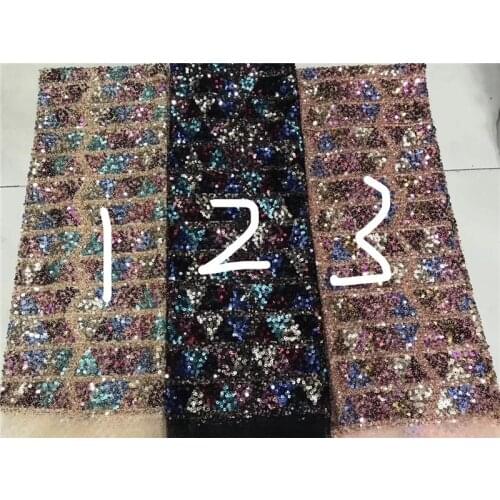 BZL-8.0403 new sequins french lace fabric african lace fabric with embroidery mesh tulle fabric