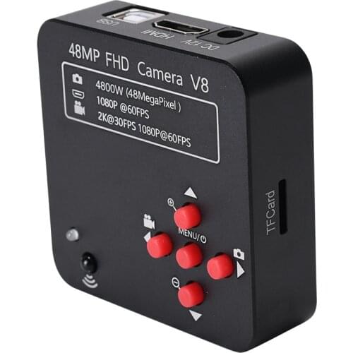 48MP Video Microscope 2K 60FPS HY-5039 FHD HDMI USB Industrial Electronic Digital Microscope Camera for Phone Repair Soldering