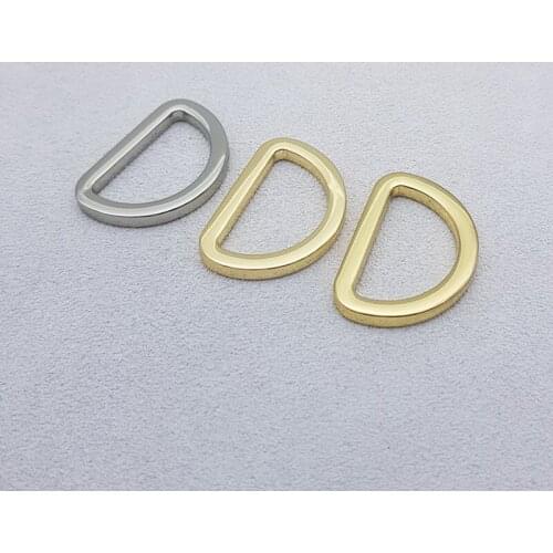 Dee Buckle Light gold Gun black Silver D Ring Half Round For Shoes Garment Bag 12/15/20/25/32/38mm Webbing Strap DIY Accessories