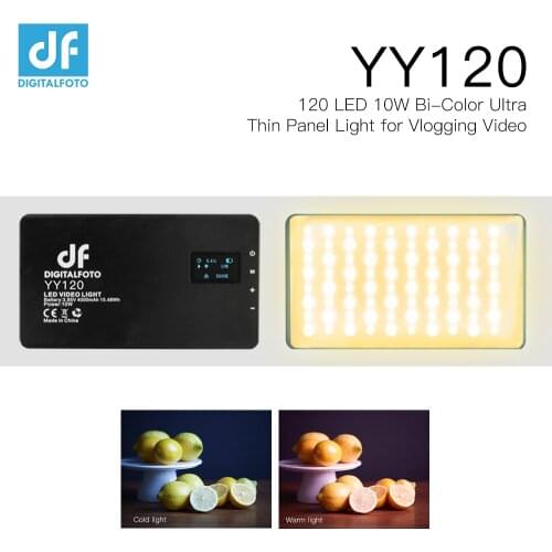 DigitalFoto YY120 LED 10W Bi-color Dimmable ultra Thin Panel light for vlogging video DSLR YouTube photo studio
