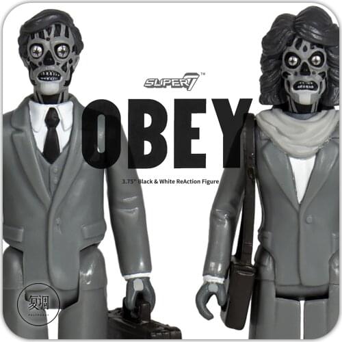 3.75inch Super7They Live black and white Version Retro PVC Action Figure Toy Doll Gift