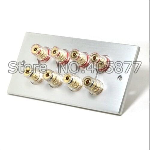 Hi-End Home theater gold plated Wall binding post hifi binding post terminal socket audio rca socket on the wall
