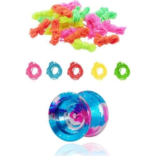 Icyoyo 25x 100% Polyester Professional Yoyo Strings Ran Color & 1x YoYo Y01 Series Metal Yo-Yo Y01 Node Toy