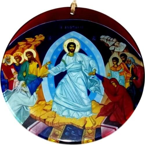 Christ Jesus And Apostles Picture, Fusion Glass Handmade Wall Decoration, Souvenirs For Christmas