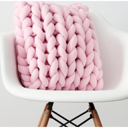 Square Chunky Wool Pillow Handmade Knitting Cushions INS Nordic Braided Cushion For Kids Room Decoration Sofa Bed Throw Pillows