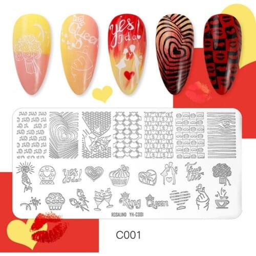 Designs Nail Stamping Plates Various Patterns Mini Image Printing Templates Stencil Manicure Nail Art Stamp Templates