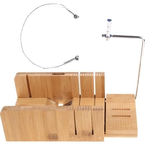13MA Multi-function Practical Wooden Soap Cutter Loaf Mold Soap Making Cutting Tools with Soap Beveler Planer Wire Slicer DIY