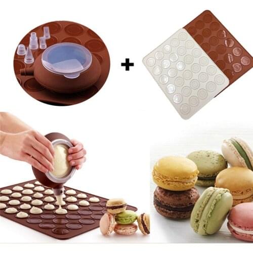 New Silicone Macaron Pot Sheet Mat Nozzles Set Macaroon Baking Mold Oven DIY Decorative Cake Muffin Pastry Mould Baking Tools