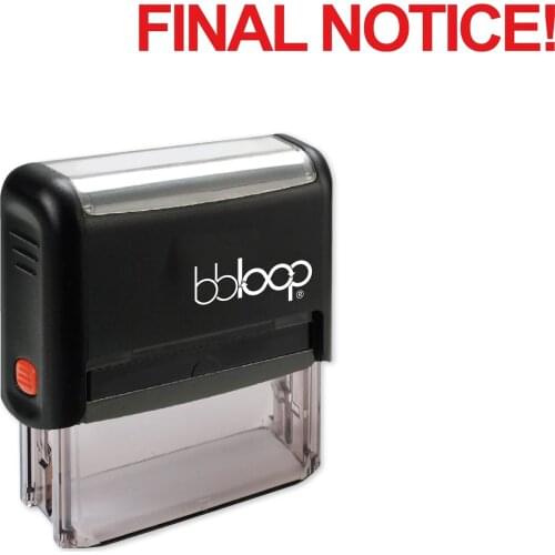 Bbloop Final Notice! w/Bold Block Style Font and Design Self-Ink