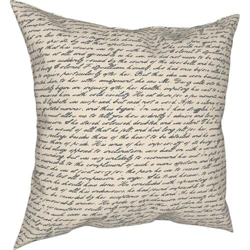 Pride And Prejudice Jane Austen Pillow Case Home Decor Cushions Throw Pillow for Home Polyester Double-sided Printing