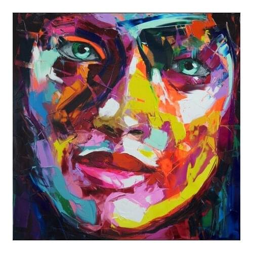 Sexy Hand painted Francoise Nielly Face Oil Painting Wall Art Wall Pictures For Living Room Home Decor Caudros Decoration