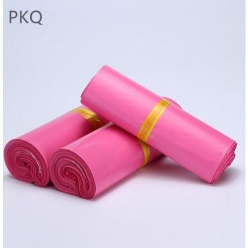 Pink Self-seal Adhesive Courier Storage Bags 100pcs Plastic Poly Envelope Mailer Postal Shipping Mailing Bags Business supplies