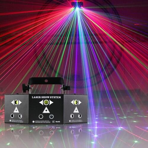 Stage Strobe + Laser 2in1 Effect Light Ktv Dj Scanning Laser Light RGB 3 Color Laser