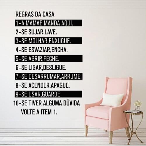 Removable Portugal Vinyl Wall Decals for Portuguese Phrase Livingroom decoration Wall Stickers For Bedroom Home Decor RU433