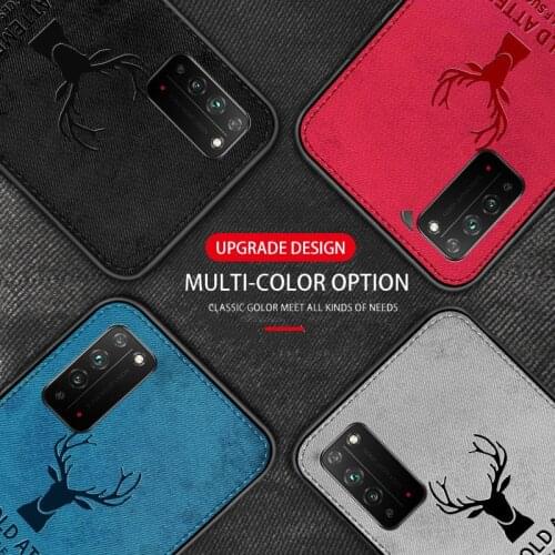 For Huawei Honor 8X 8S 10i 20i 30i View 20 10 Lite X10 Play 5T 4 4T Pro Phone Case Deer Cloth Texture Shockproof TPU Back Cover