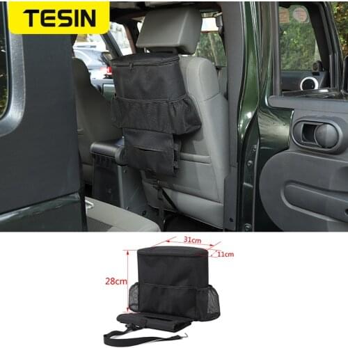 TESIN Stowing Tidying For Wrangler Car Seat Storage Bag Organization For Jeep Wrangler TJ JK JL JT Universal Accessories