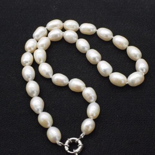 WOW! freshwater pearl white egg 11-14mm necklace 17inch nature wholesale FPPJ