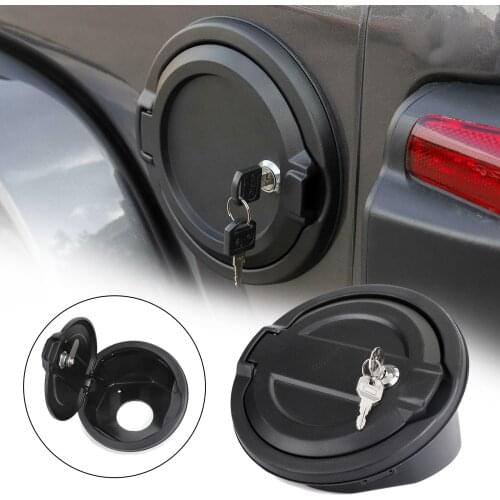 Locking Gas Tank Cap Fuel Filler Door Cover for Wrangler JL Unlimited 2018