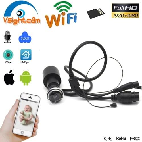 Factory Sale FULL HD 1080P Fisheye IP Camera H.265 Wide Angle 1.78MM Lens P2P Network Support Onvif Wifi Camera for House
