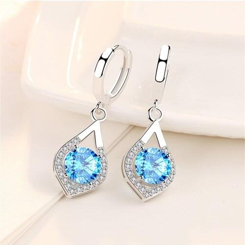 Women earrings alloy earrings fashion jewelry accessories rhinestone female opal jewelry earings