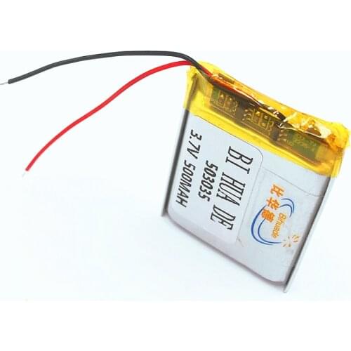 1/2/4Pcs 503035 3.7v 500mah lithium polymer battery 3 7V volt li po ion lipo rechargeable batteries for dvd GPS navigation