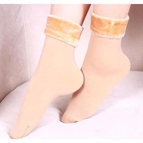 1 pair Women Socks Winter Warm Thicken Socks Wool Home Snow Boots Cotton Socks Female Winter Velvet Floor Socks for Women