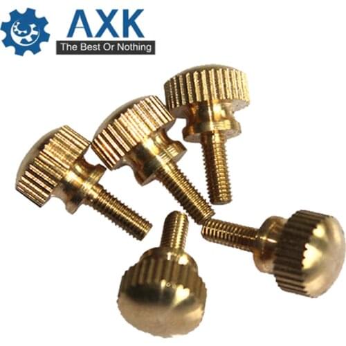 10Pcs/5Pcs M3 M4 GB834/DIN464 Hand Tighten Brass Knurled Screws Copper Twist Knurled Bolts Computer Chass Bolt Thumb Screw