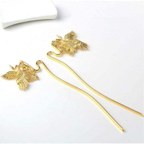 10pcs 158mm*52mm Fashion Metal Alloy Crane Snake Hair Sticks Hair Pins Bridal Headwear Decoration For Women Jewelry