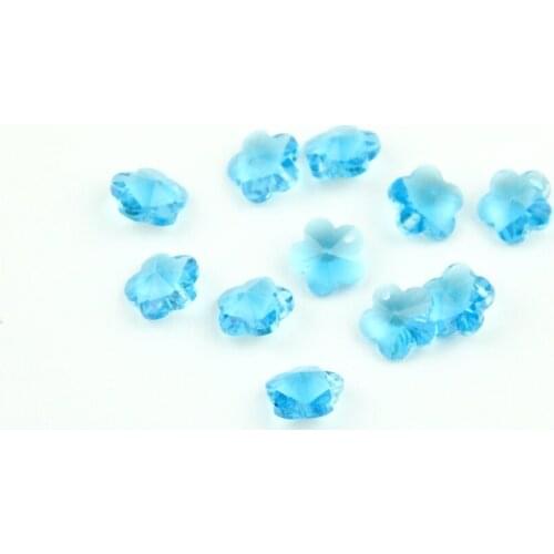 1000pcs/lot 14mm Aquamarine Plum Blossom Beads For Wedding & Home Decoration Glass Trimming Beads