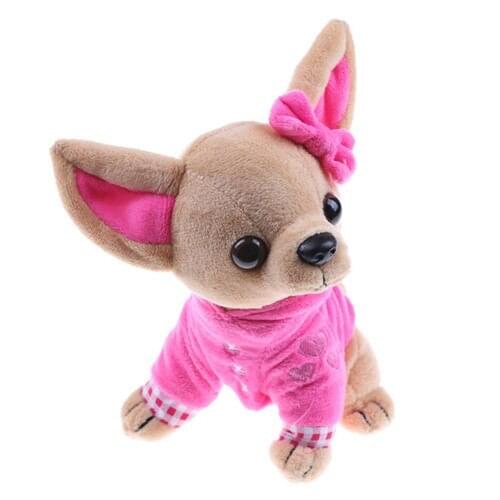17cm plush Chihuahua Puppy Kids Toy Kawaii Simulation Doll Cute Stuffed soft Dog Toy High Quality Kids gift festival Chr