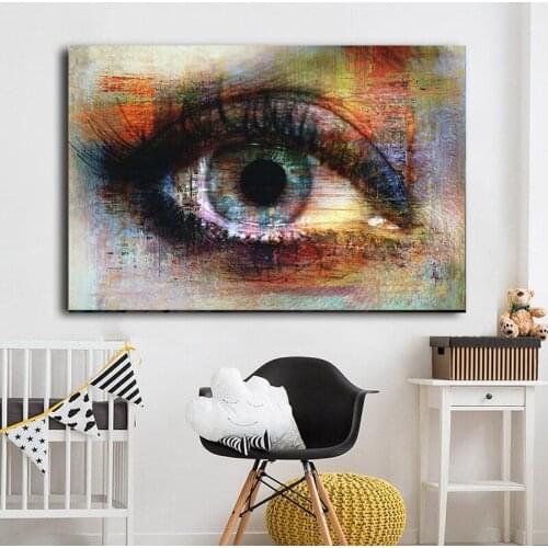 Abstract Art Colorful Eye Canvas Painting Wall Pictures For Living Room Wall Art Printed On Canvas Modern Decorative Pictures