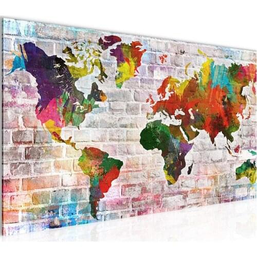 5D Diy Diamond Painting Cross Stitch Kits Word Map Diamond Mosaic Embroidery Landscape Map 3d Painting Round Drill Gift,EE1637
