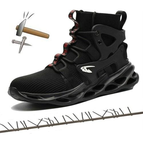 High AIR Mesh Thick Bottom Cushioning Work Safety Shoes Mens Boots Breathable Luxury Designer Indestructible Shoes