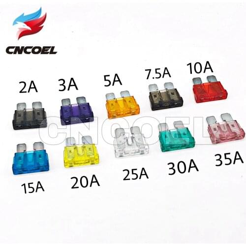 20/50pcs Car fuse 2A 3A 5A 7.5A 10A 15A 20A 25A 30A 35A Standard Medium Fuse Blade Fuse, Auto Fuse Car