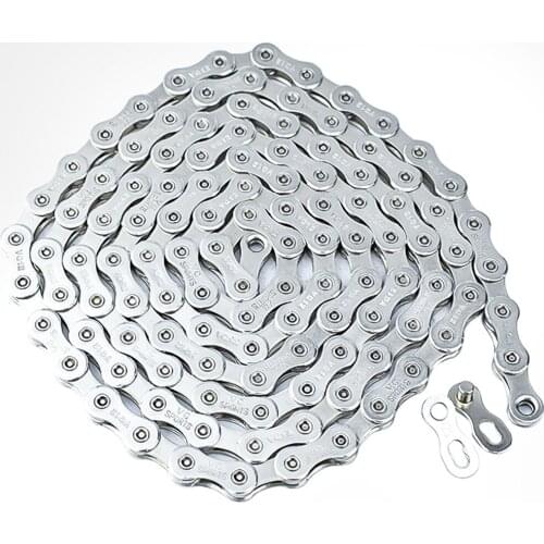 Bicycle Chain Steel 126 Links 12 Speed MTB Road Bike Half Hollow Chain Cycling Equipment Accessories Silver Repair Replacement
