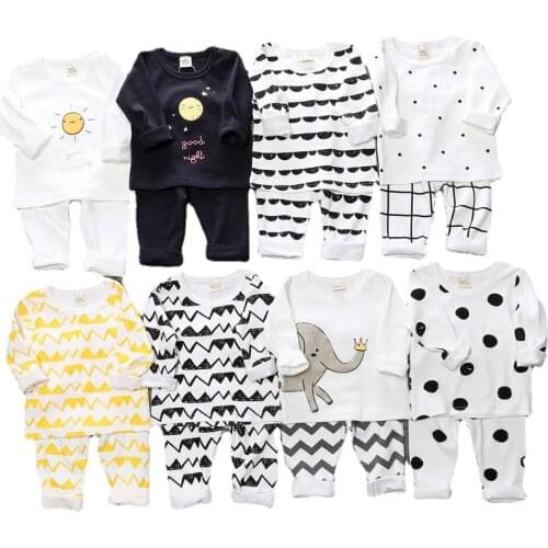 Kids Boys Sleepwear Baby Girl Winter Cotton Sets Children Homewear Pajamas for Boy Pyjamas Kids Nightwear 12-36M Toddler Clothes