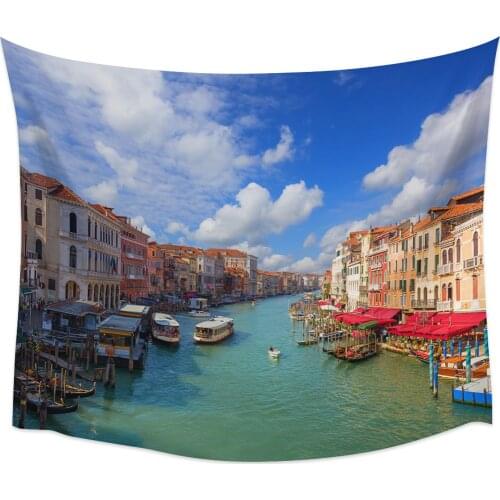 Italy Grand Canal Venice Wall Tapestry Cover Beach Towel Picnic Yoga Mat Home Decoration