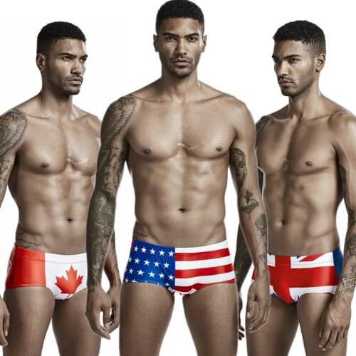 Hot Swimwear Men Breathable Swimsuits Man Swim Trunks Boxer Briefs Sunga Swim Suits Maillot De Bain Beach Shorts