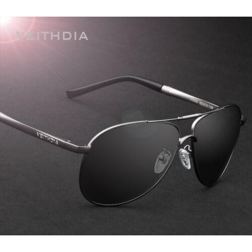 VEITHDIA 2020 Brand Mens Sunglasses Polarized UV400 Lens Male Sun Glasses Pilot Glasses Eyewears Accessories For Men 3320