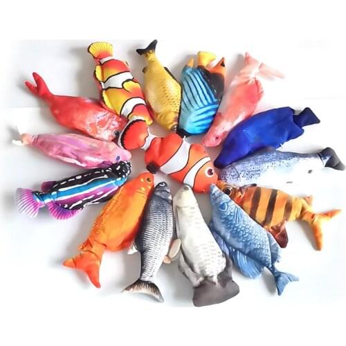 Plush Electric Simulation Swing Fish Toy Jumping Fish 30CM 3D Interactive Dancing Fish Toys Funny Gift for Baby Little Kids 2021