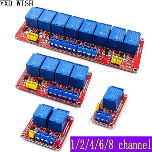 1 2 4 8 Channel DC 24V Relay Module with Optocoupler High and Low Level Trigger Expansion Board For arduino 24 V Relays Board