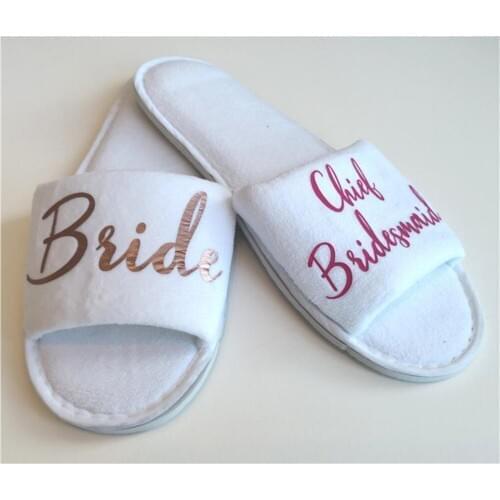 Luxury wedding Slippers,customize glitter bride maid of honor Slippers,bridesmaid favor Gift, Bachelorette Slippers open toe spa