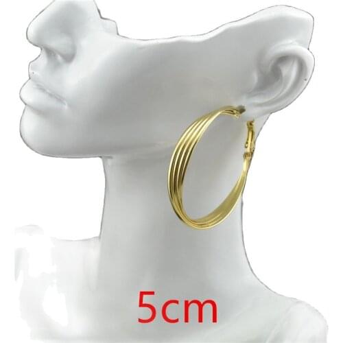 Hoop Earrings for women Big circle Shine Round Fashion Jewelry Accessories Wholesale Exaggerated personality style Lady Earings