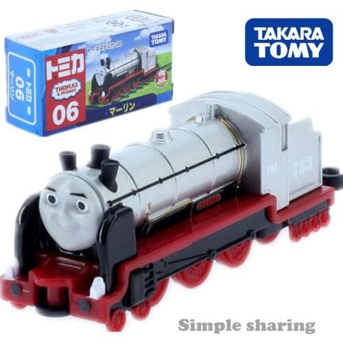 Takara Tomy Tomica No.06 Merlin The Tank Engine Model Kit Anime Figure Mini Train Diecast Miniature Baby Toys For Children