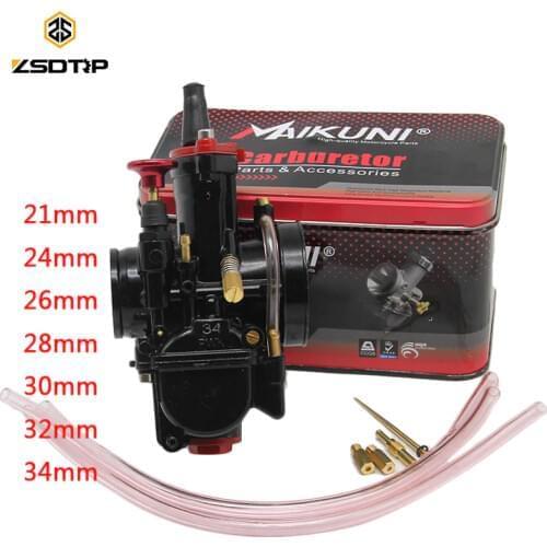 ZSDTRP 21 24 26 28 30 32 34mm Universal Black Mikuni Maikuni PWK Carburetor Parts Scooters With Power Jet Motorcycle ATV