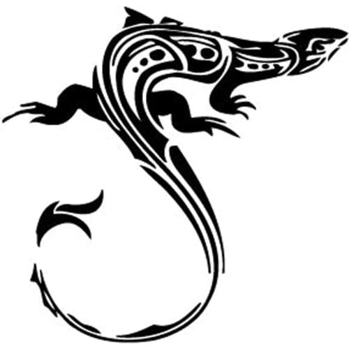 14cm*13.6cm Lizard Animal Cartoon Car Sticker Vinyl Car Styling Decal Black/Silver S3-6322