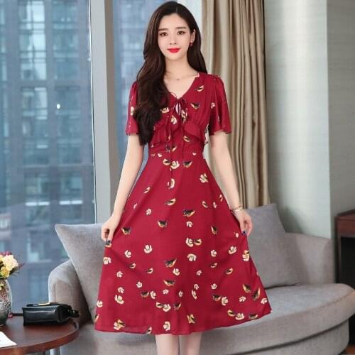 Красные летние платья Wangxiangqian China At AliExpress