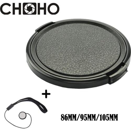 Camera Lens Cap Protection Cover 86mm 95mm 105mm + Anti-lost Rope Snap On Protector for Canon Nikon Sony Olympus Accessories