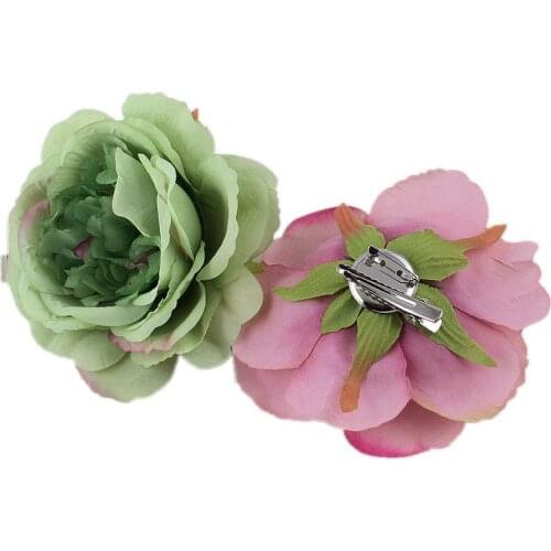 New Vintage Handmade Cloth Art Rose Flower Brooches for Women Corsage Lapel Pins Fashion Wedding Jewelry Clothing Accessories
