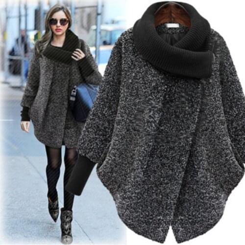 Tilorraine 2021 winter new high collar woolen womens coat medium long loose woolen coat winter coat women korean style